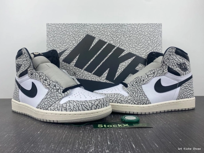 1st Kicks White 1 Air Jordan Cement OG High DZ5485-052 0728